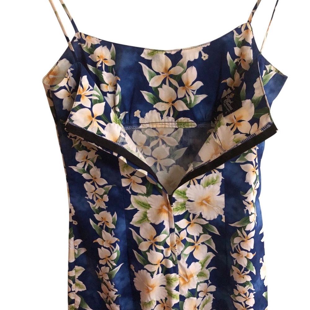 VTG Royal Creations sundress mini made in Hawaii straight shift cotton tropical
